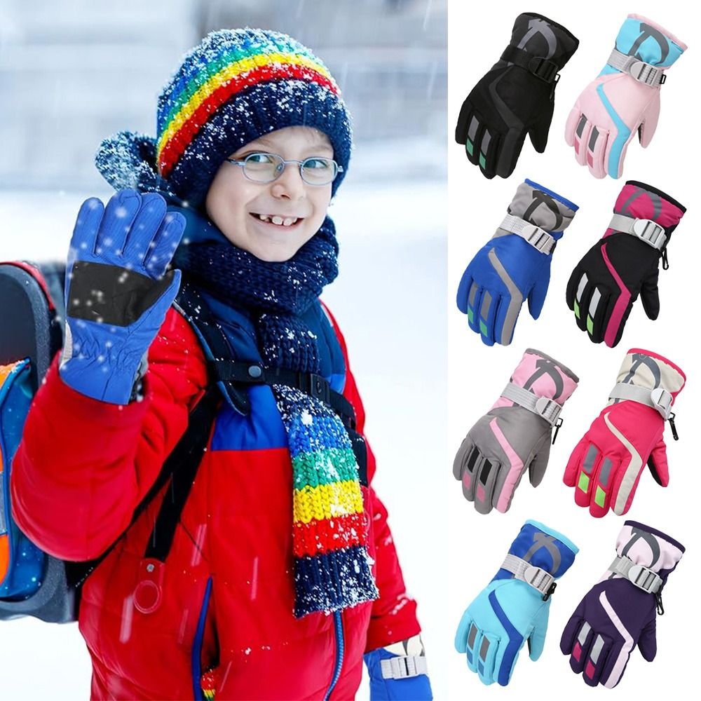 Ski Glove Waterproof - Luvas de esqui infantis fofas à