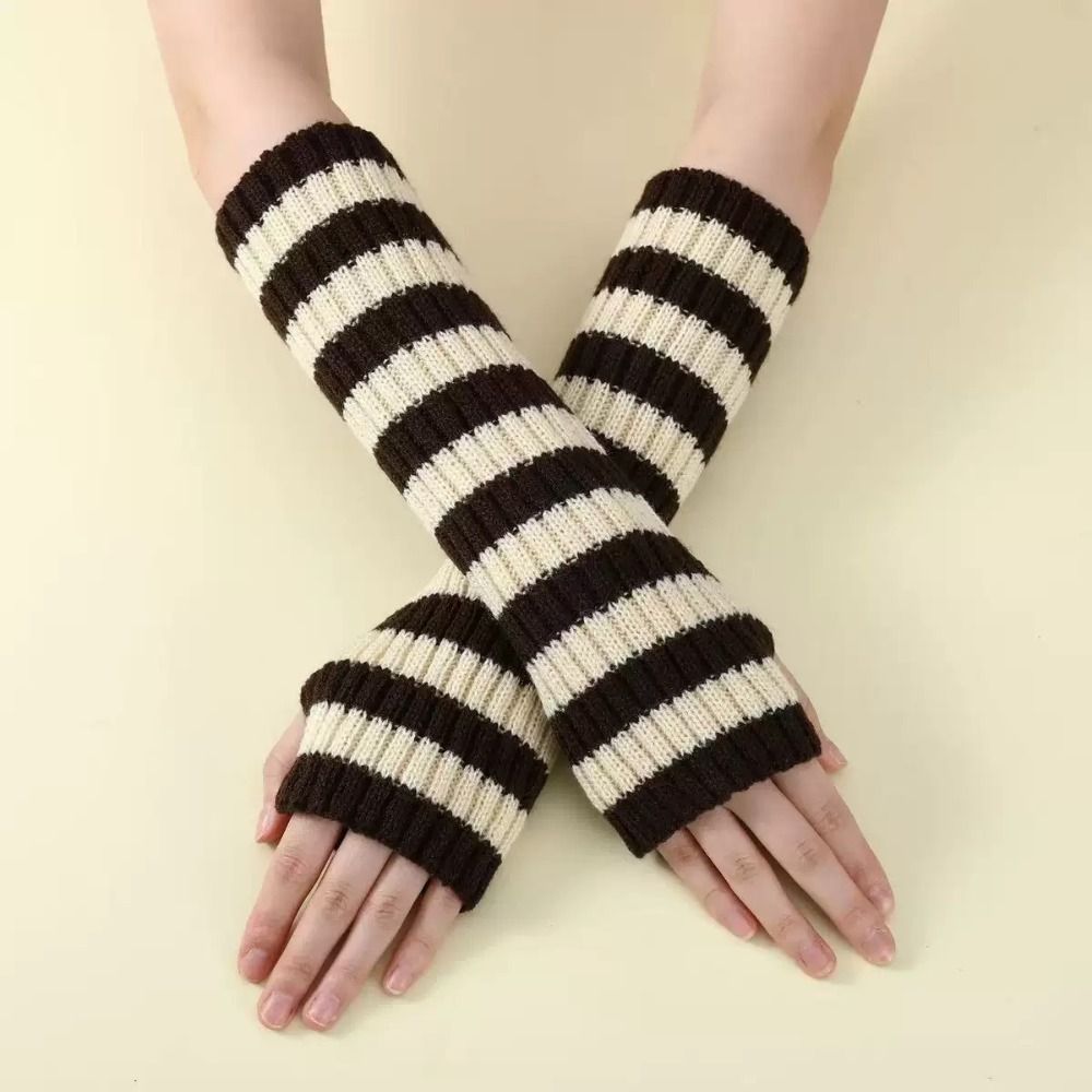 Luvas Longas Sem Dedos de Tric - Fingerless Glove Knit avaliação e preço