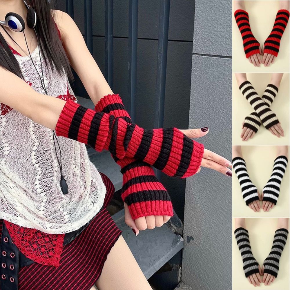 Luvas Longas Sem Dedos de Tric - Fingerless Glove Knit avaliação e preço