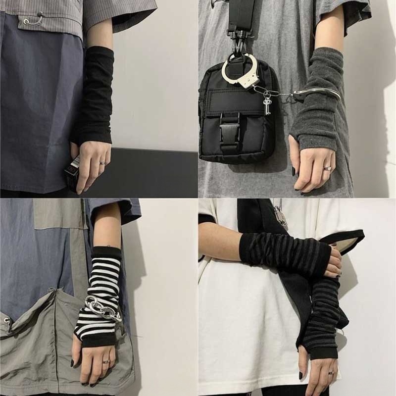Luvas longas de malha com padr - Fingerless Glove Knit avaliação e preço