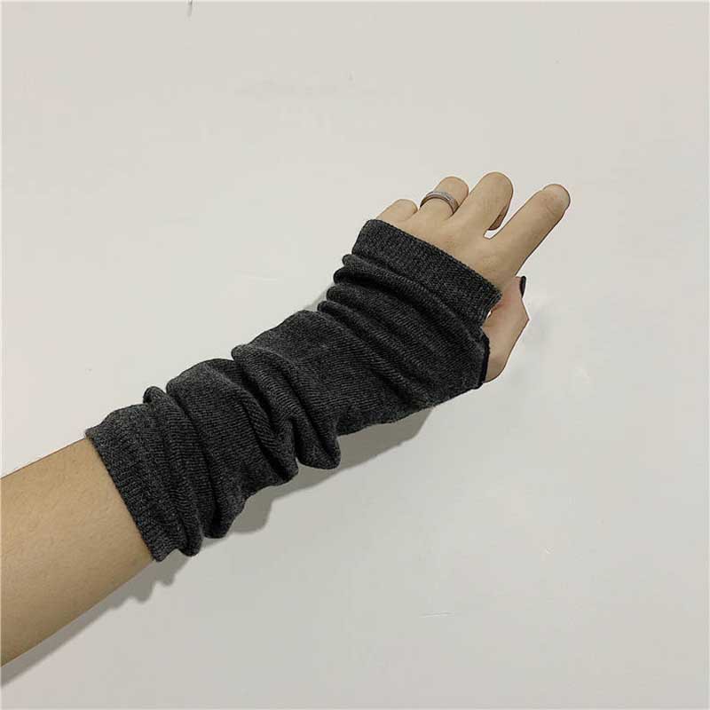 Luvas longas de malha com padr - Fingerless Glove Knit avaliação e preço