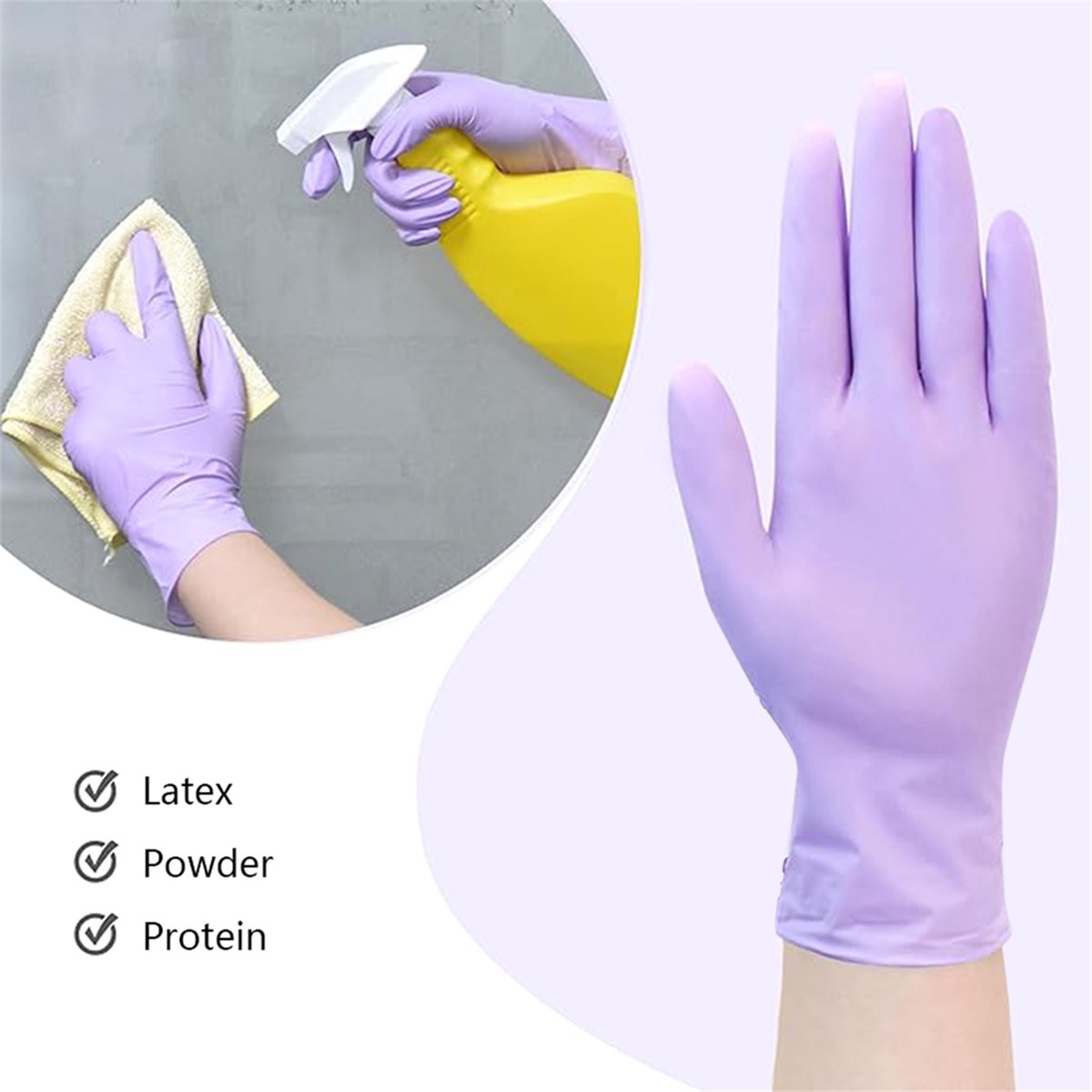 Alta qualidade 100 pçs luvas d - Exam Glove Nitrile avaliação e preço